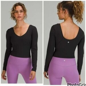 Lululemon Align Long Sleeve Shirt Black Size 4 NWT 🖤
